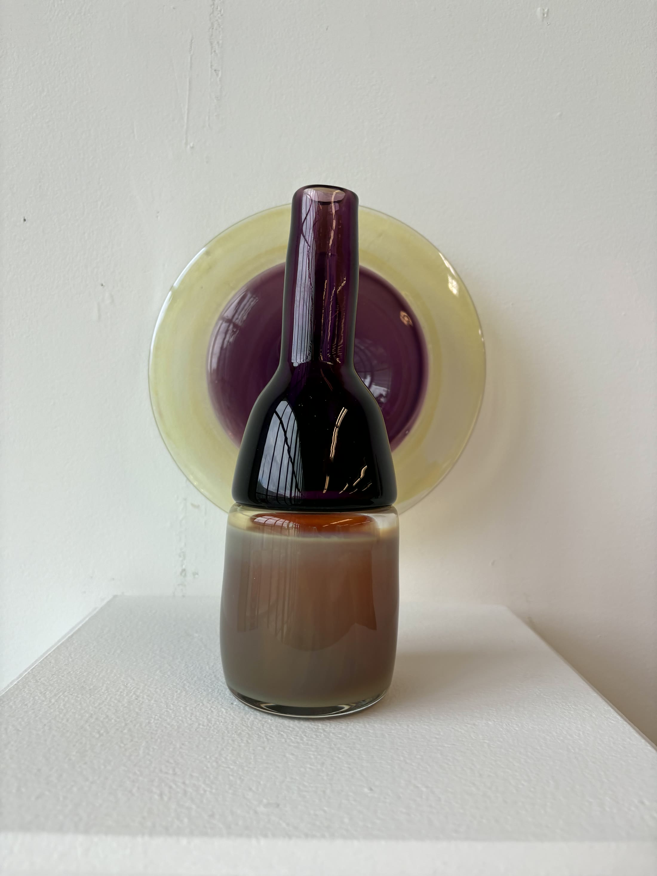Sculptural glass vessel with color and translucency for lighting studies