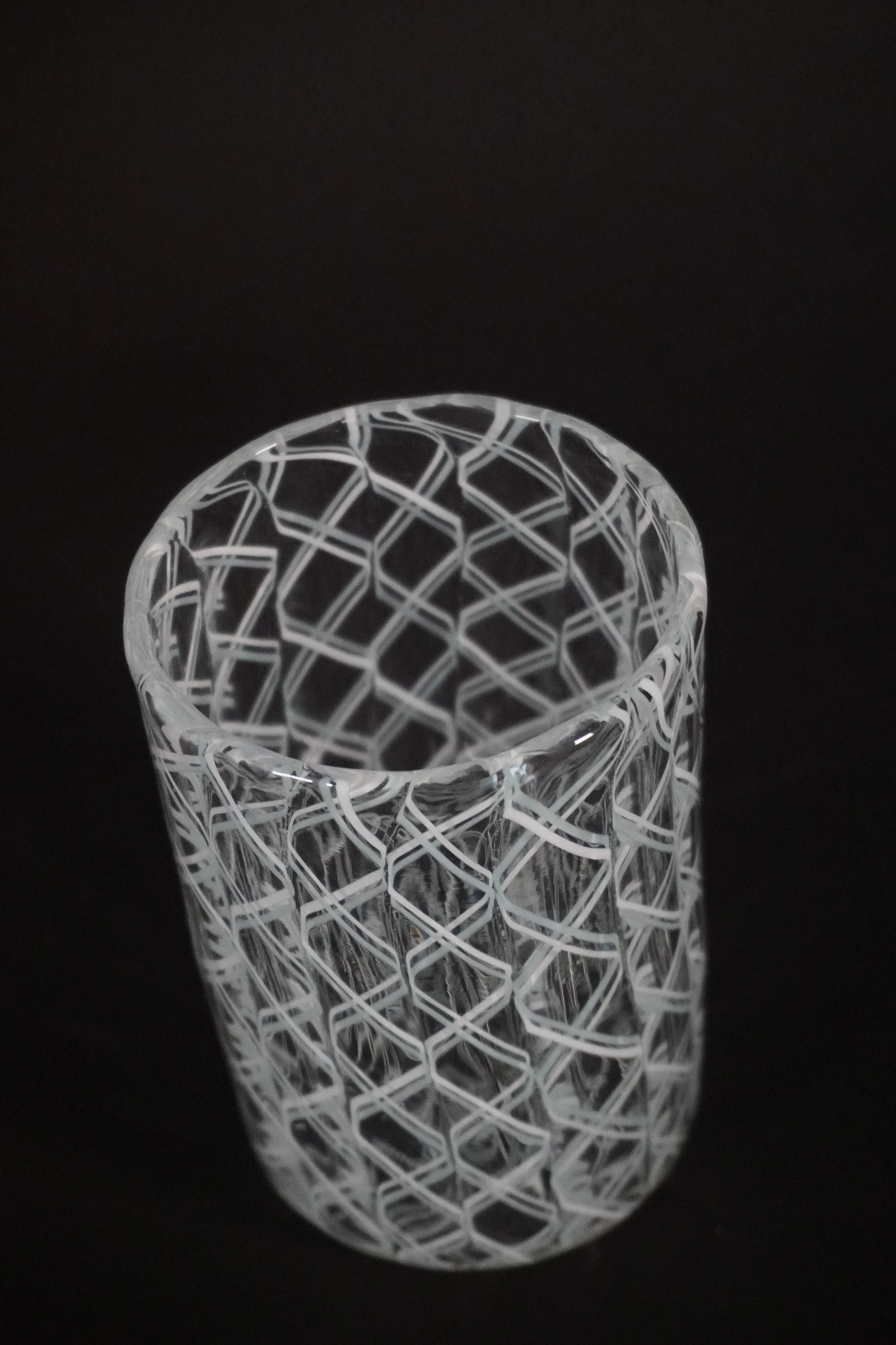 Lattice cane cup — close view by Caroline Abbey