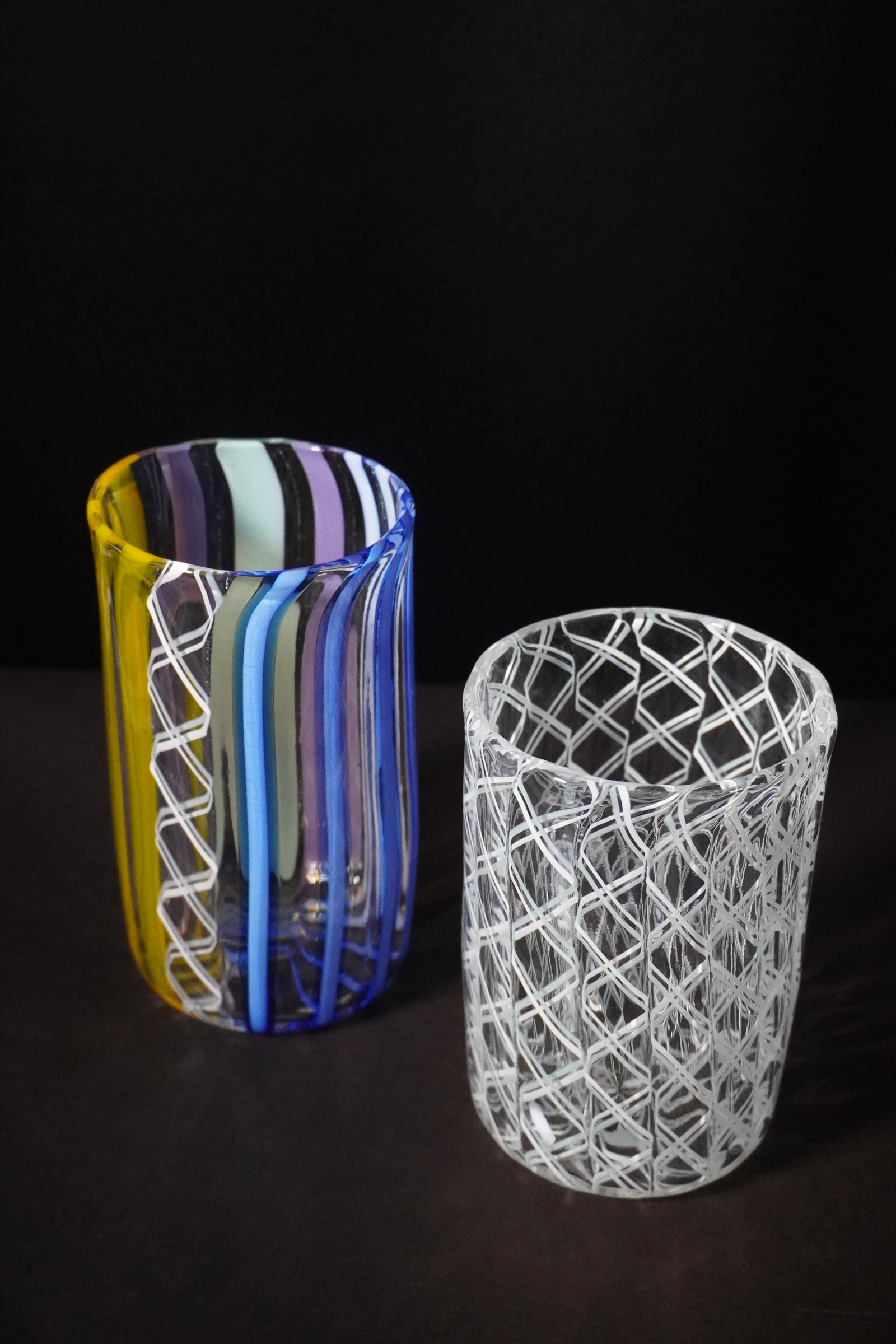 Curious Cane Cups — pair by Caroline Abbey