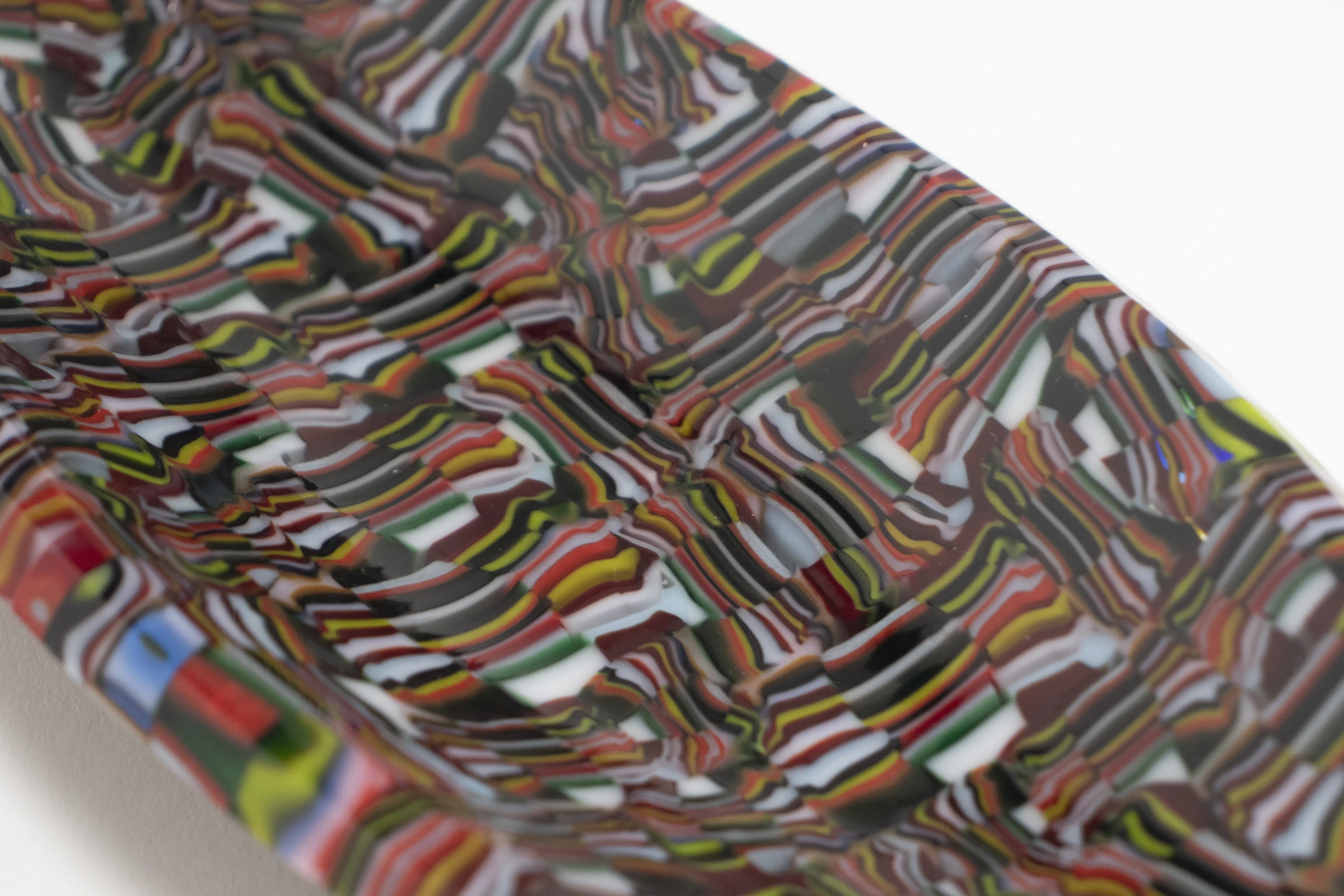 Crazy Quilt Dish — detail by Caroline Abbey